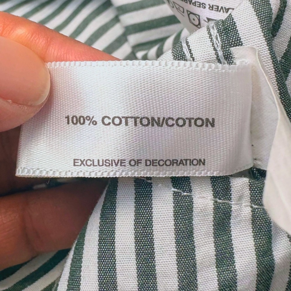 Cutter & Buck Green Bay Packers Mens Large Striped Button Down Shirt Green White - Picture 8 of 9
